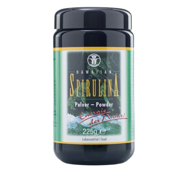 Im Violettglas: Hawaiian Spirulina 225 g Pulver Im Violettglas: Hawaiian Spirulina 225 g Pulver
