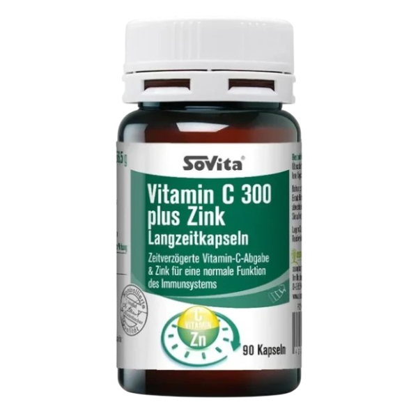Vitamin C 300 mg + Zink Langzeitkapseln