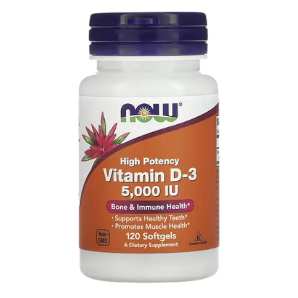 Vitamin D3 5000 IE Softgels- NOW FOODS