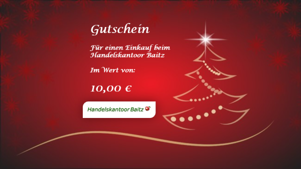 Geschenkgutschein 10,00 €