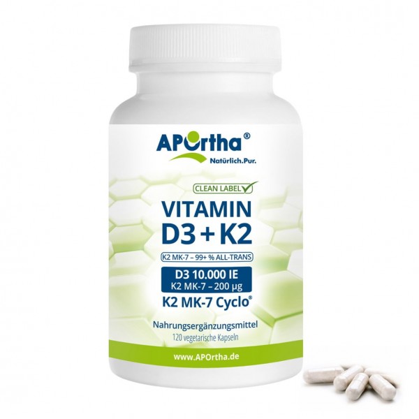 Vitamin D3 10.000 IE + Vitamin K2 MK-7 Cyclo® 200 µg