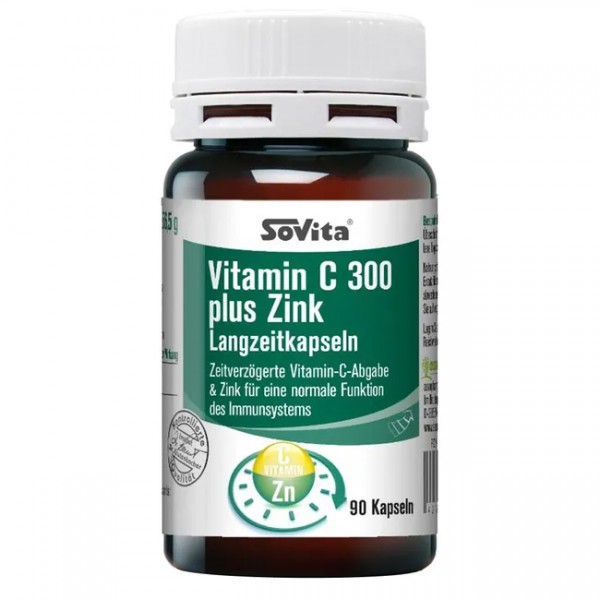 Vitamin C 300 mg + Zink Langzeitkapseln