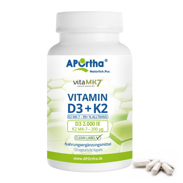 Vitamin D3 2.000 IE + Vitamin K2 VitaMK7® 200 µg